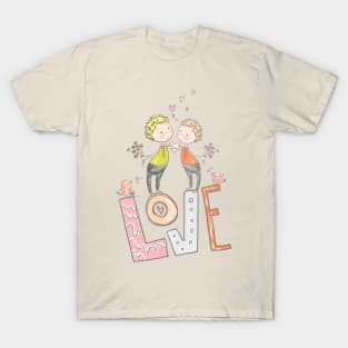 Big Love With 2 Boys - Boy loves Boy T-Shirt